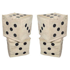 Great Pair of Giant Dice Sculptures/Stools