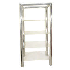 Aluminum & Lucite Etagere by PACE