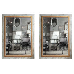 Pair of French Painted Mirrors