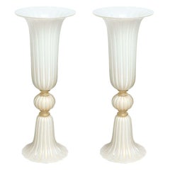 Pair of Murano Glass Floor Vases