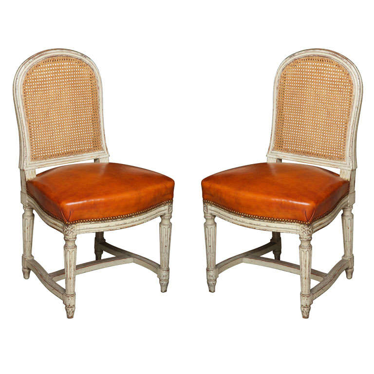 A Pair Of Louis XVI Style Side Chairs