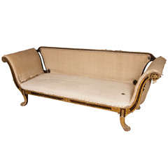 A Regency simulated Rosewood and Parcel Gilt Sofa