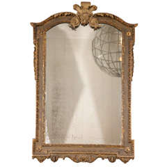 An Extremely Rare George II Carved Gilt Wood & Gesso Pier Mirror