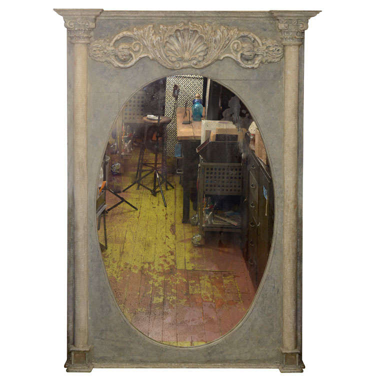 French Reconstructed Antique Mirror For Sale