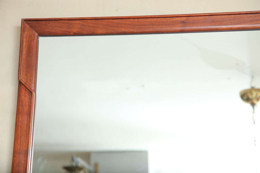 A 1950's Modernist walnut Mirror by Edward Wormley In Good Condition In New York, NY