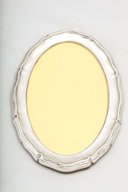 English Sterling Silver Oval Picture Frame