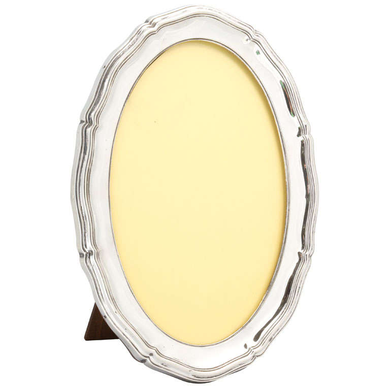 Sterling Silver Oval Picture Frame