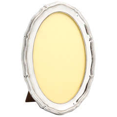 Antique Sterling Silver Oval Picture Frame