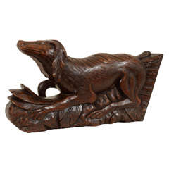 Black Forest Carving of a Dog, c. 1900