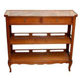 Continental  Mahogany Marble Topped Console
