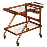 Walnut & Glass Drinks Cart by Cesare Lucca