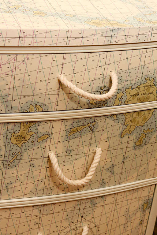 American Map Chest of Drawers