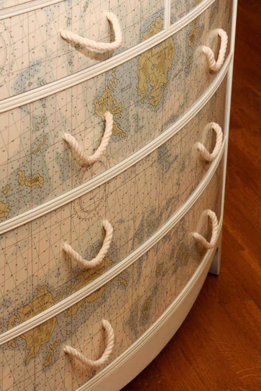 Map Chest of Drawers In Excellent Condition In Hudson, NY