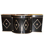 Monumental Ebonized Sideboard Stamped Jansen