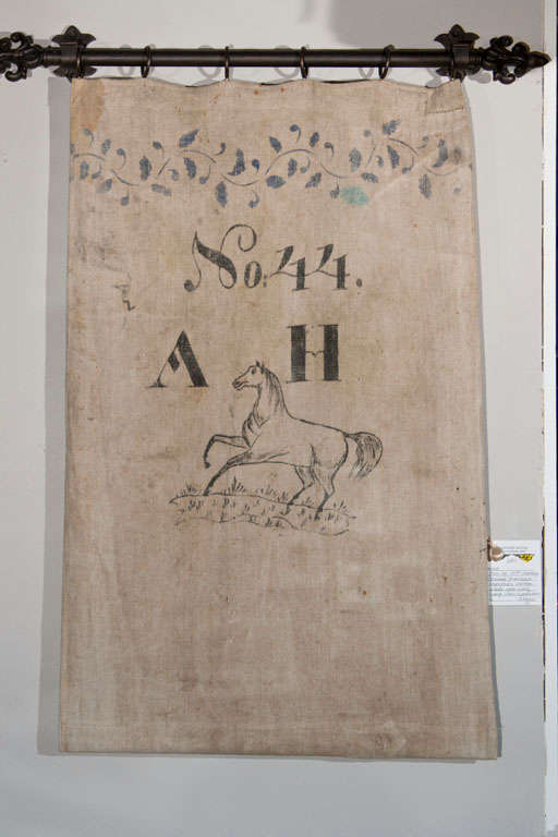 Pair of Rare 19th Century German Grain Sack Tapestry In Good Condition In Stamford, CT