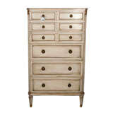 Painted Chest of Drawers Stamped Jansen