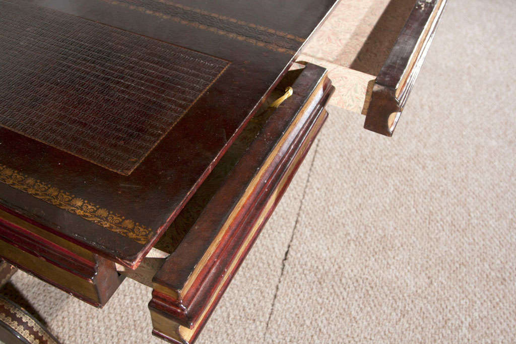 American Leather Top Partner's Desk by Maitland Smith