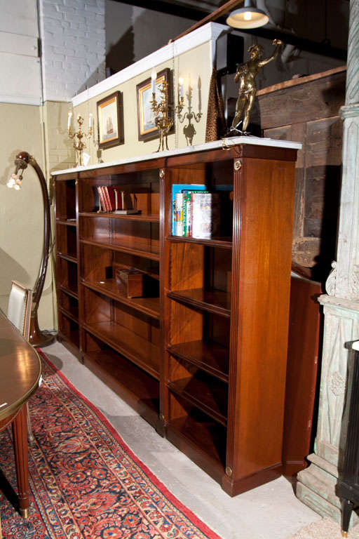 Stamped Jansen Mahogany book case/ entertainment center
