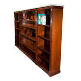 Stamped Jansen Mahogany book case/ entertainment center