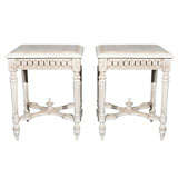 Pair of Painted Swedish End Tables