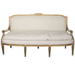 Vintage Louis XVI style Gilded Settee