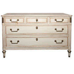 Painted French Commode Stamped Jansen