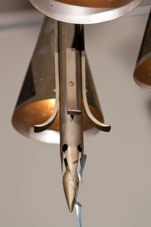 Ein Paar Metallbeschläge im Art-Déco-Stil, ein Chrom, ein Messing im Zustand „Gut“ im Angebot in Stamford, CT