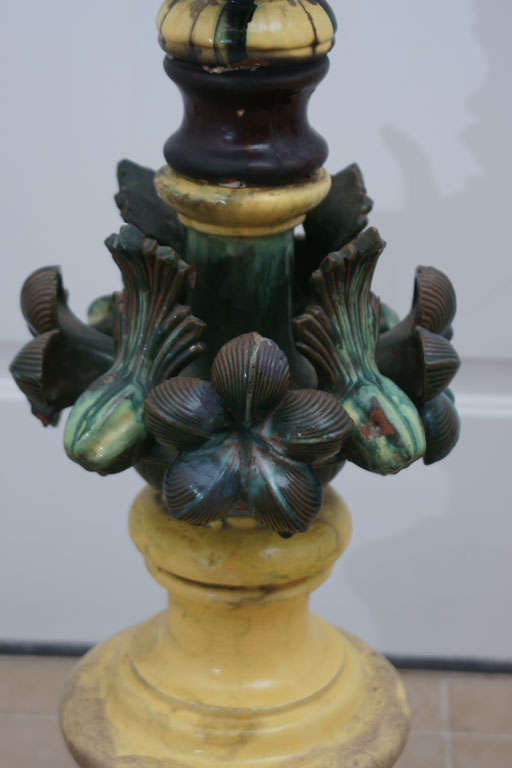 Early 19th Century, South Western French Provincial Roof Finial with Artichoke Leaf Decoration.