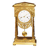 Very Fine French Directoire Bronze Dore Clock