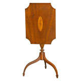 Inlaid New England Federal Period Candle Stand