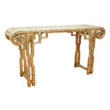 SILVER LEAFED BAMBOO CONSOLE BY JAMES MONT