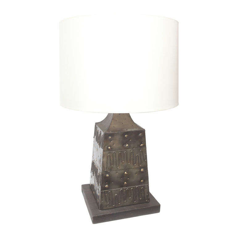  Fantoni Table Lamp Brutalist Mid Century Modern  For Sale