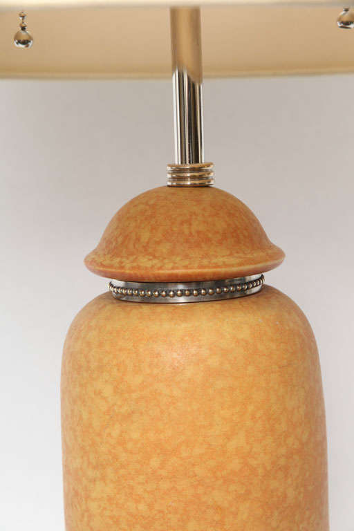 French Art Deco Ceramic Table Lamp For Sale 2