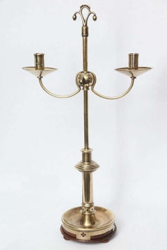 Candlestick English Aesthetic Patinated Brass