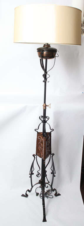 19th Century An English Arts & Crafts Floor Lamp signed Benham & Froud