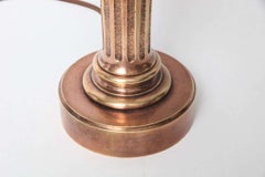 Table Lamps Pair Classical Modern patinated bronze Columns