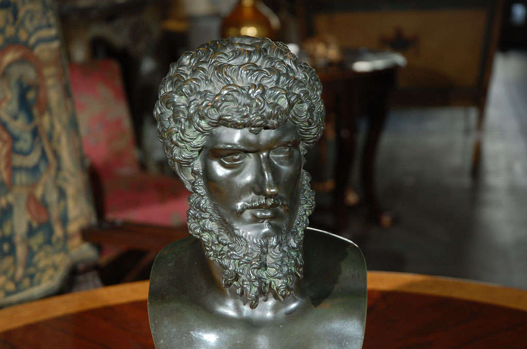 French Bronze Bust Of Lucius Verus