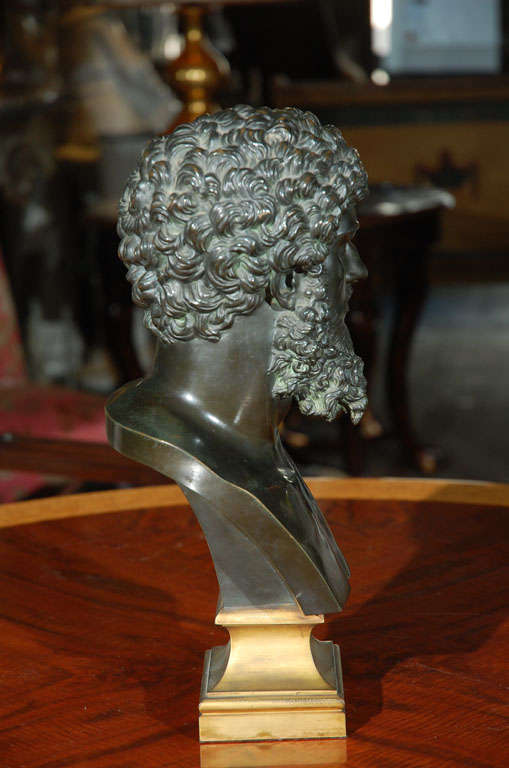 19th Century Bronze Bust Of Lucius Verus