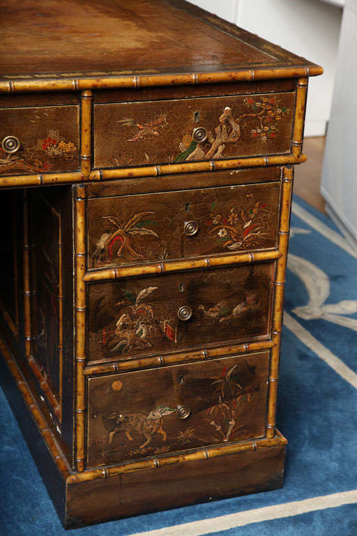 An English Regency Period Double Pedestal Partners Desk 1