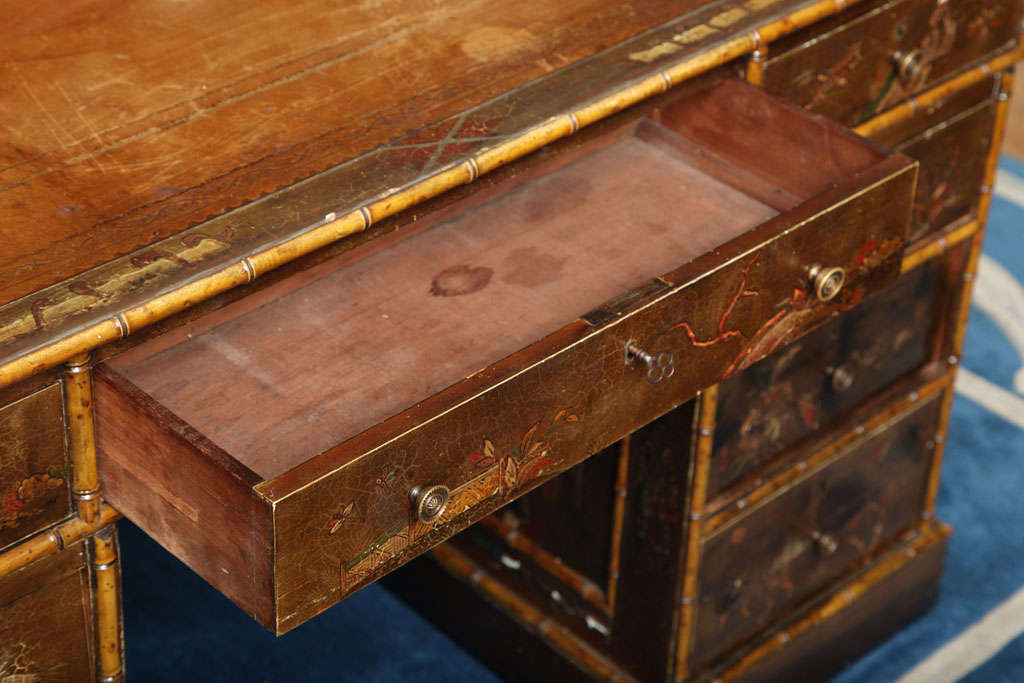 An English Regency Period Double Pedestal Partners Desk 4