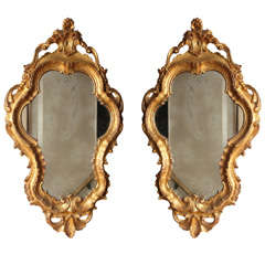 A Pair of Italian Rococo mirrors.