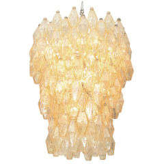 Grand Polyhedral Chandelier by Carlo Scarpa for Venini