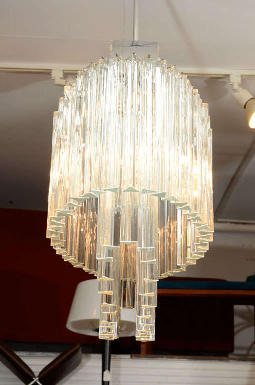 Italian Crystal Chandelier by Camer For Sale 2