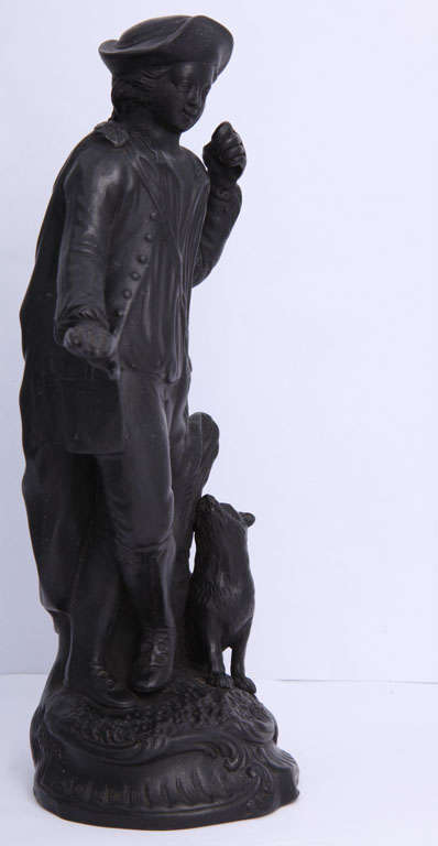 Rare Pair of Enoch Wood Basalt Figures For Sale 1