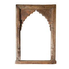 Antique 19th Century South Indian Architectural Arched Carved Frame