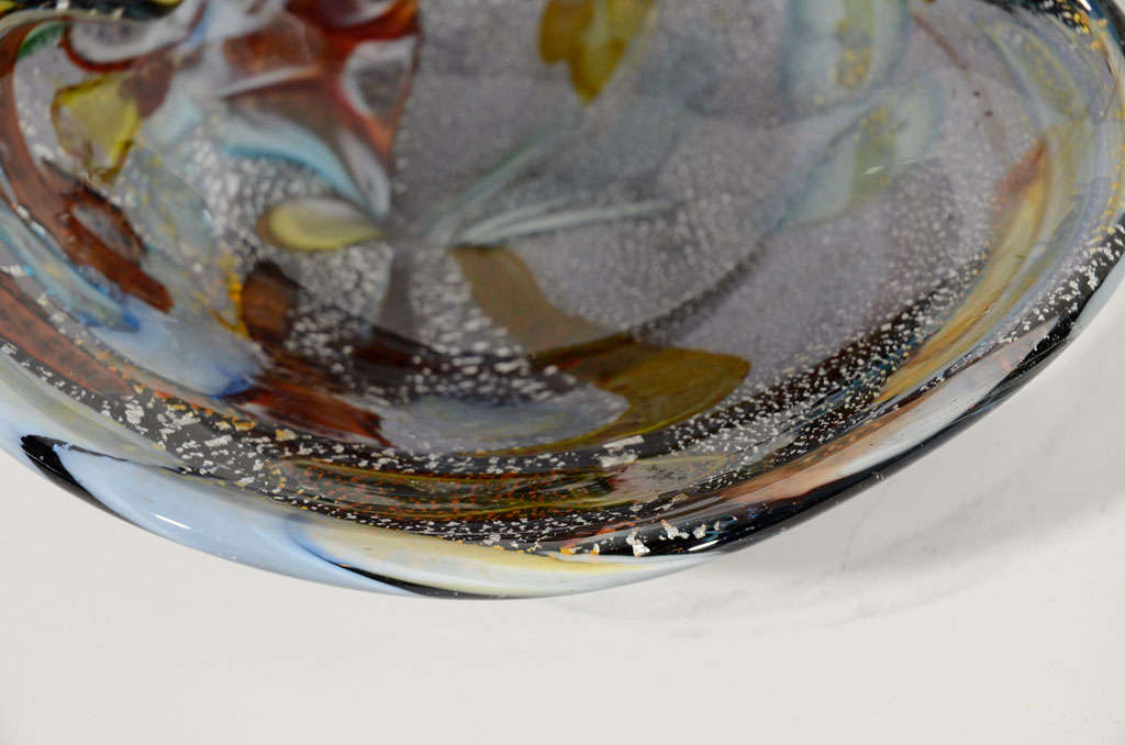 AVEM Multi-Colored Blown Murano Glass Bowl 1