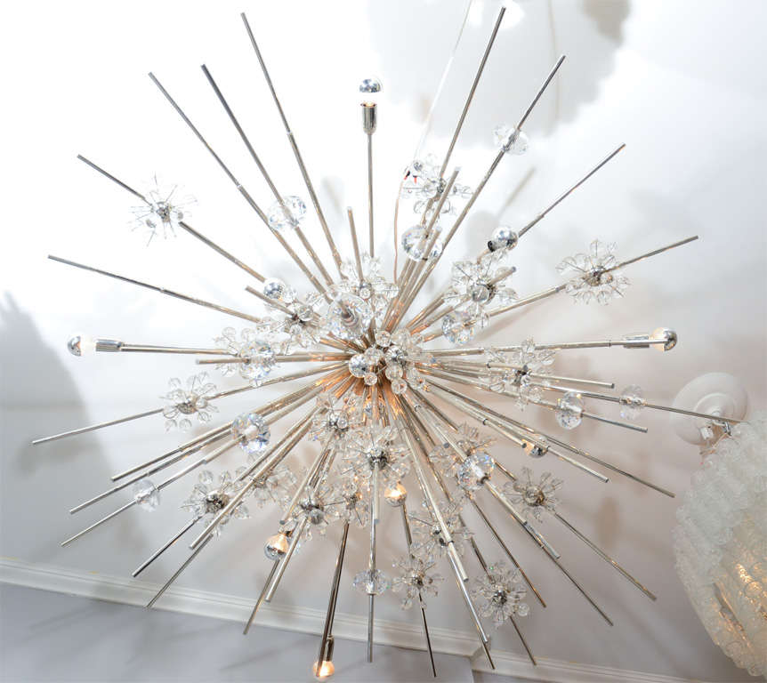 Modern Custom Handmade Crystal Sputnik