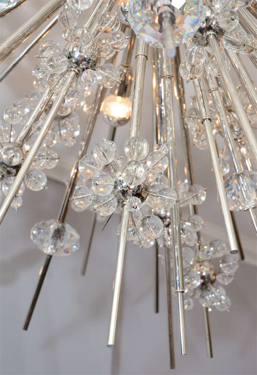 Contemporary Custom Handmade Crystal Sputnik