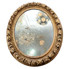 19th Century Carved Wood and Gesso Gilt Mirror 9