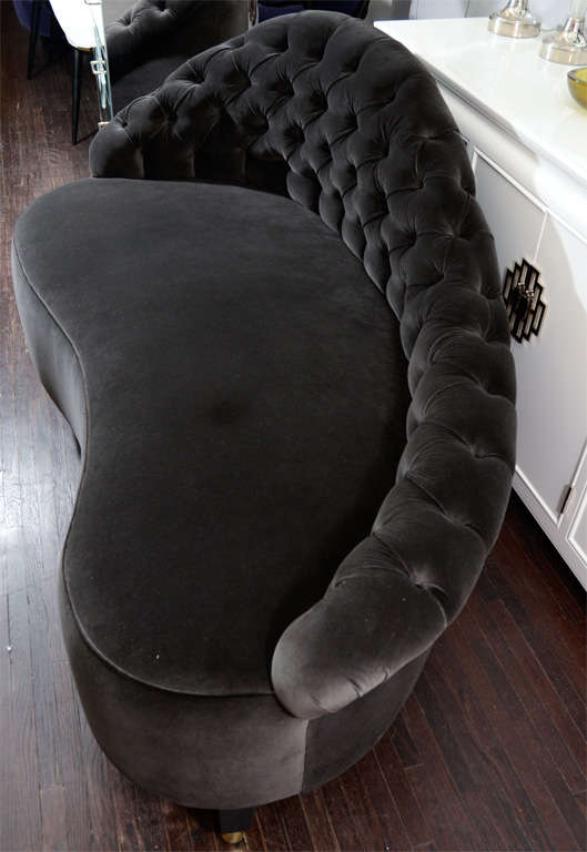 Custom Chaise Lounge in Black Velvet For Sale at 1stDibs black velvet